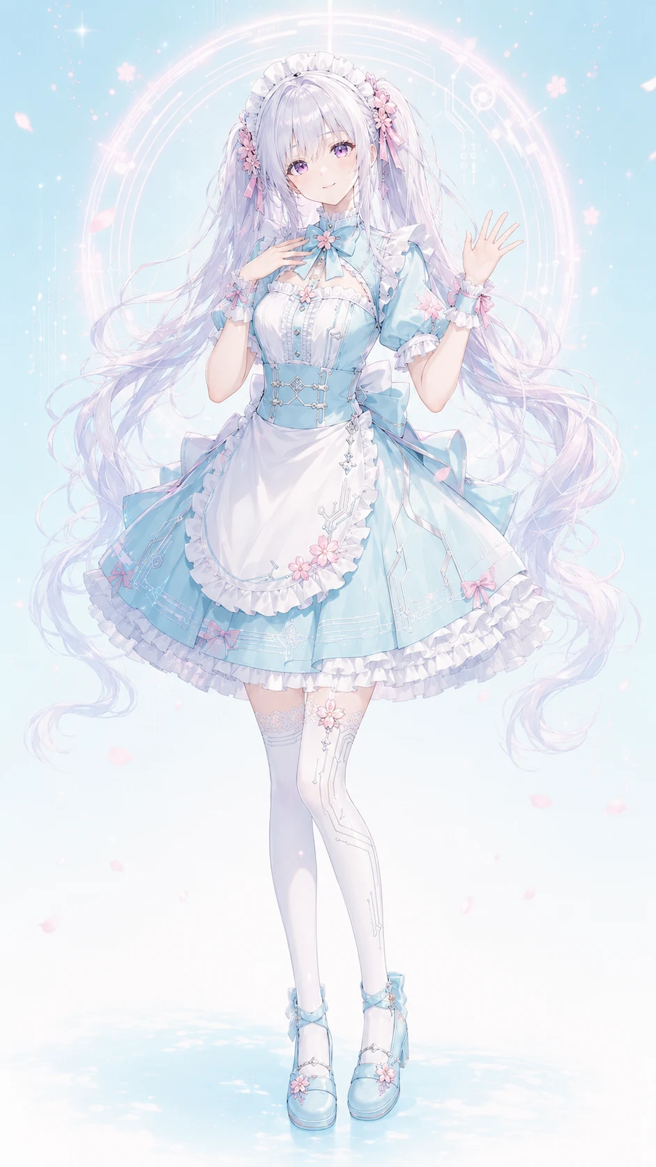 水色の制服をまとったNana Cyan